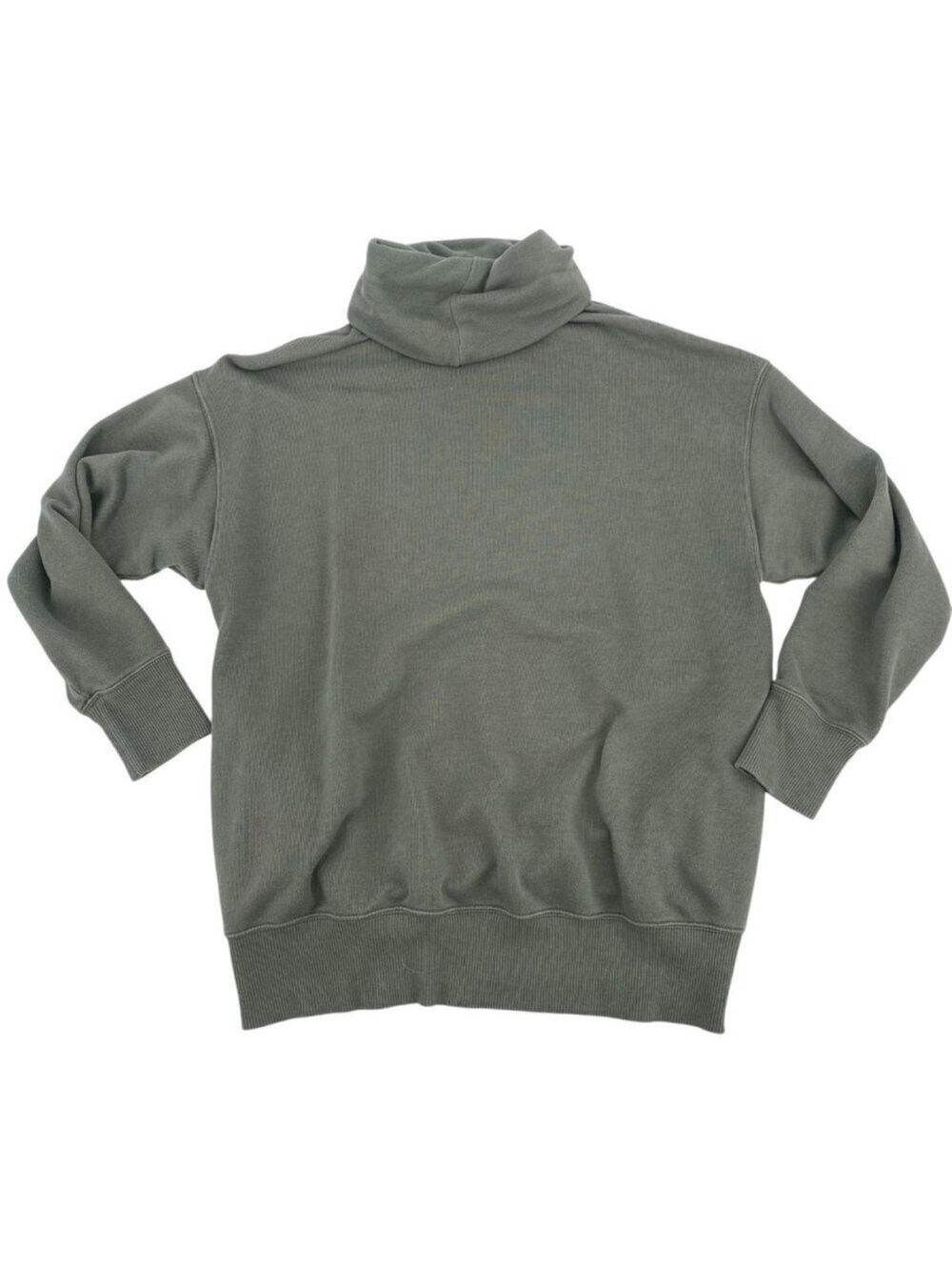 Aerie Size Small Cotton Terry Oversized Mock Neck Sweatshirt Green